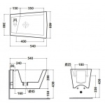 Olympia Ceramica Crystal Bidet wiszący, Biały CRY220101