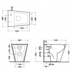 Olympia Ceramica Crystal Misa wc stojąca, Biały CRY110301