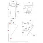 Olympia Ceramica Crystal Pisuar, Biały CRY501201