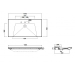 Olympia Ceramica Crystal Umywalka ścienna prostokątna, Biały CRY4C10301