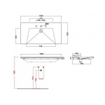 Olympia Ceramica Crystal Umywalka ścienna prostokątna, Biały CRY4110101S