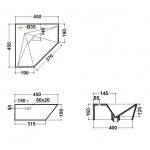 Olympia Ceramica Crystal Umywalka ścienna narożna, Biały CRY415A101