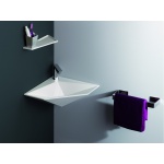 Olympia Ceramica Crystal Umywalka ścienna narożna, Biały CRY415A101