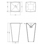 Olympia Ceramica Crystal Umywalka wolnostojąca, Biały CRY4745001