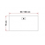 Olympia Ceramica Easy Slim Brodzik prostokątny 70x90cm, Biały SLI8709001