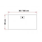 Olympia Ceramica Easy Slim Brodzik prostokątny 80x161cm, Biały SLI88017001