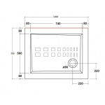 Olympia Ceramica Ibis Brodzik ceramiczny prostokątny 70x100cm, Biały IBI8701001 