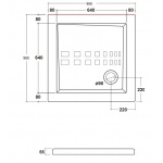 Olympia Ceramica Ibis Brodzik ceramiczny kwadratowy 90x90cm, Biały IBI8909001 