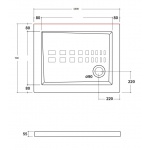Olympia Ceramica Ibis Brodzik ceramiczny prostokątny 70x160cm, Biały IBI8701601 