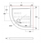Olympia Ceramica Ibis Brodzik ceramiczny półokrągły 90x90cm, Biały IBI890AN01 