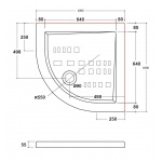 Olympia Ceramica Ibis Brodzik ceramiczny półokrągły 100x100cm, Biały IBI810AN01 