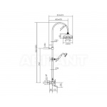 Olympia Ceramica Impero Bateria wannowo-natryskowa z deszczownicą, Chrom 7500WC-S
