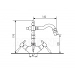 Olympia Ceramica Impero Bateria Bidetowa jednootworowa, Chrom S7558A/S