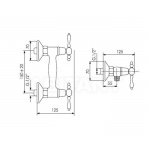 Olympia Ceramica Impero Bateria natryskowa ścienna, Chrom 7507/S