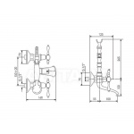 Olympia Ceramica Impero Bateria wannowo-natryskowa, Chrom 7500