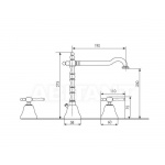 Olympia Ceramica Impero Bateria umywalkowa 3-otworowa, Chrom 7512A