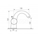 Olympia Ceramica Impero Bateria umywalkowa jednootworowa, Chrom S3961A/S