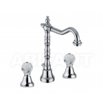 Olympia Ceramica Impero Bateria Umywalkowa 3-otworowa, Chrom 3906A/S