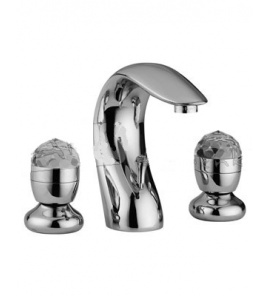 Olympia Ceramica Impero Bateria umywalkowa 3-otworowa, Chrom 3812A/S