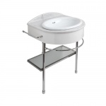 Olympia Ceramica Impero Konsola na umywalkę wpuszczaną w blat, Biały/Chrom IMPL7001+IMST6536