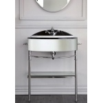 Olympia Ceramica Impero Konsola na umywalkę wpuszczaną w blat, Biały/Chrom IMPL7001+IMST6536