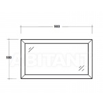 Olympia Ceramica Impero Lustro ścienne z ramą, Czarny IMSP90