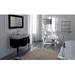 Olympia Ceramica Impero Lustro ścienne z ramą, Czarny IMSP90