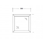 Olympia Ceramica Impero Lustro ścienne z ramą kwadratowe, Biały IMSP50