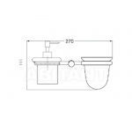 Olympia Ceramica Impero Podwójny uchwyt na dozownik do mydła i kubeczek, Złoty RG1144/S