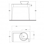 Olympia Ceramica Impero Stół wolnostojący 130 cm, Biały IMTA130VE