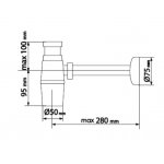 Olympia Ceramica Impero Syfon umywalkowy, Chrom 5011