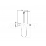 Olympia Ceramica Impero Szczotka do wc wisząca, Złoty RG1133/S