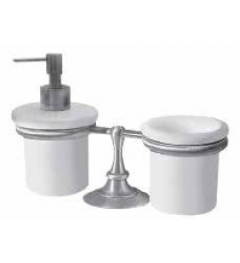 Olympia Ceramica Impero Uchwyt na kubeczek i dozownik do mydła, stawiany, Chrom RG1129