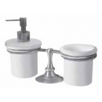 Olympia Ceramica Impero Uchwyt na kubeczek i dozownik do mydła, stawiany, Chrom RG1129