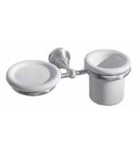 Olympia Ceramica Impero Uchwyt na mydelniczke i kubeczek, Chrom RG1143