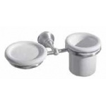 Olympia Ceramica Impero Uchwyt na mydelniczke i kubeczek, Chrom RG1143