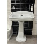 Olympia Ceramica Impero Umywalka 70x58 z postumentem biały IMP4371101+IMP9CO01