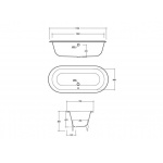 Olympia Ceramica Impero Wanna wolnostojąca, Biały VAFI