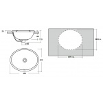 Olympia Ceramica Impero Umywalka wpuszczana w blat 49x40 cm biała IMP4650001