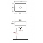  Olympia Ceramica Umywalka stawiana na blat 50 cm, Biały LIL4250001