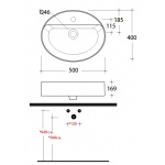 Olympia Ceramica Londra Umywalka stawiana na blat owalna, Biały LIL42O5101
