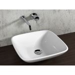 Olympia Ceramica Umywalka stawiana na blat kwadratowa, Biały LIL4B43001