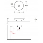 Olympia Ceramica Atene Umywalka stawiana na blat okrągła, Biały LIL4BT4001