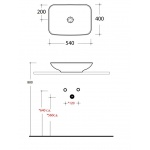 Olympia Ceramica Atene Umywalka stawiana na blat prostokątna, Biały LIL4B54001