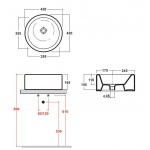 Olympia Ceramica Tutto-evo Umywalka okrągła stawiana na blat, Biały TUT4B4D001 