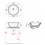 Olympia Ceramica Tondo Umywalka okrągła stawiana na blat, Biały LIL4B42001 
