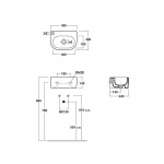 Olympia Ceramica Nicole Umywalka ścienna 36x26 cm, Biały NIC413S101 WYPRZEDAŻ EKSPOZYCJI!!