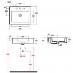 Olympia Ceramica Vesna Umywalka ścienna 53x48,5 cm Biały LIL4353101 