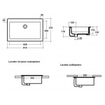 Olympia Ceramica Umywalka nablatowa/wpuszczana w blat 610x370 mm Biała LIL4663001