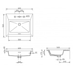 Olympia Ceramica Umywalka meblowa 60 cm, Biały LIL4660101 